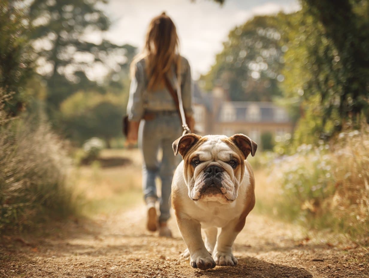 Bulldog met baasje